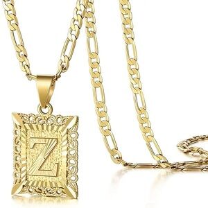 Gold plated Initial Pendant Necklace